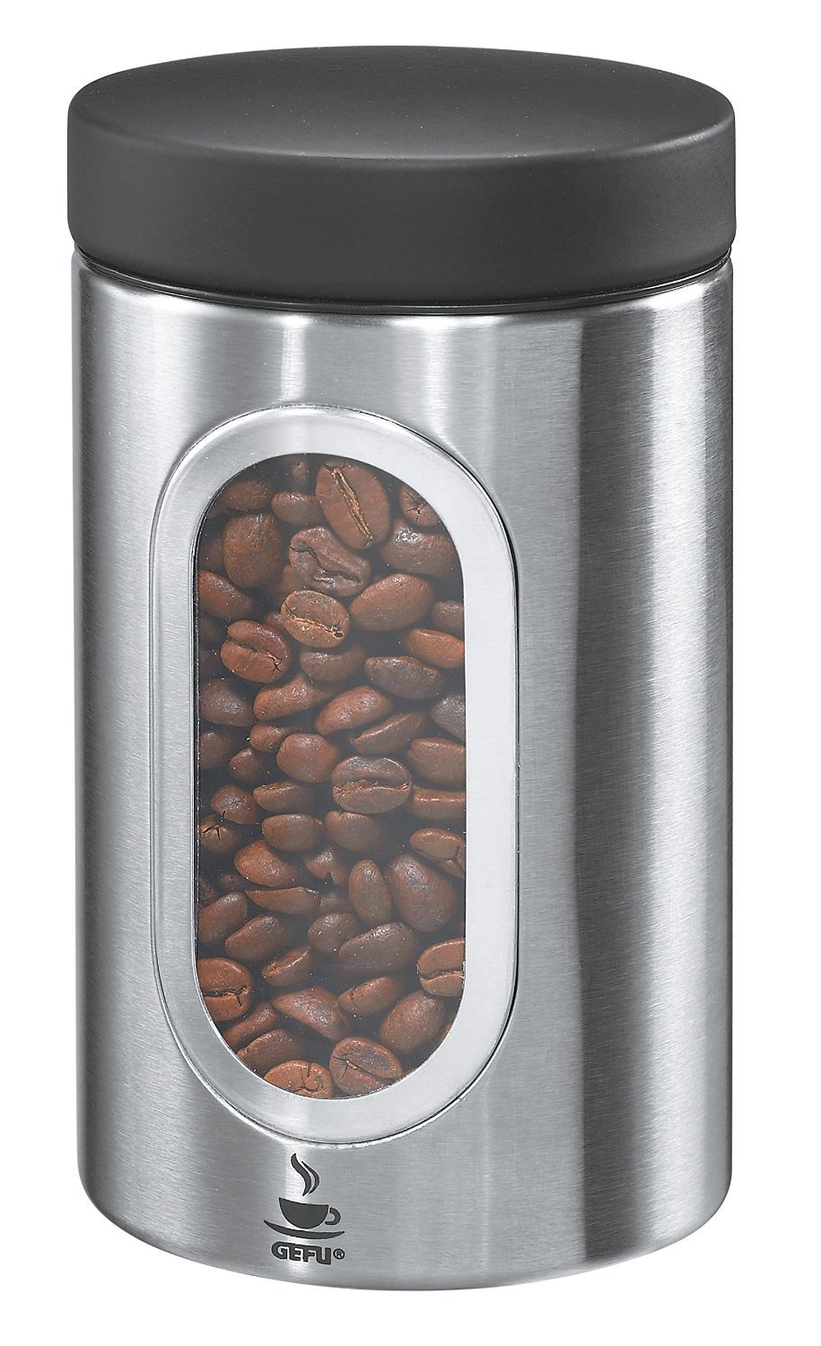 gefu-piero-bo-te-caf-250-g-en-acier-inoxydable-fermeture-clic-fen-tre-de-niveau- image 2