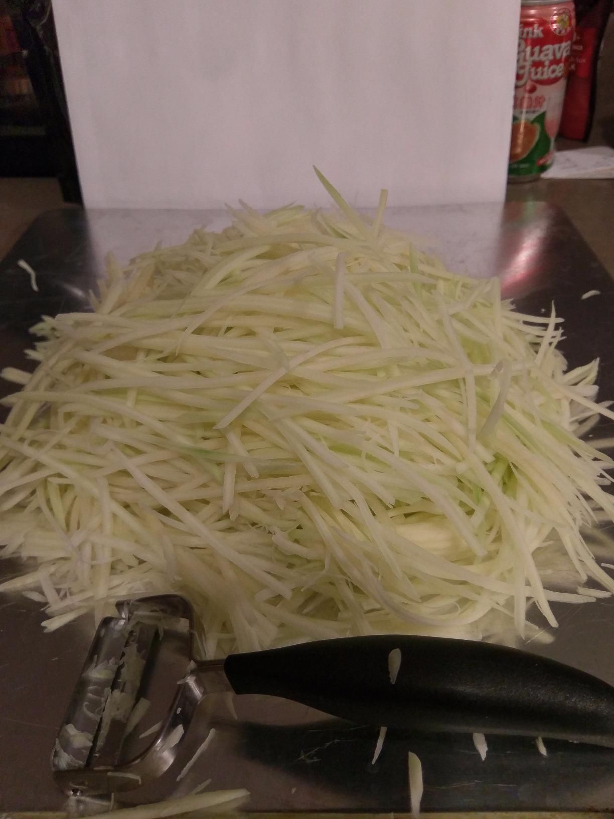 Des légumes julienne en un geste