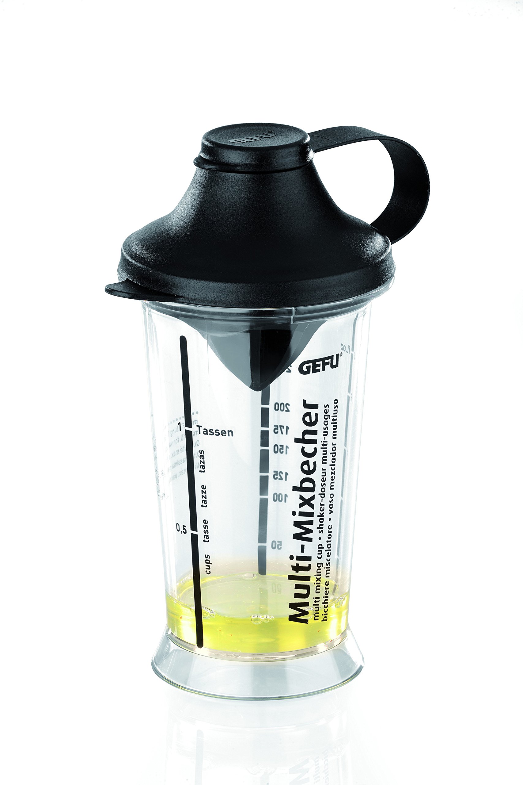 gefu-ge14470-shaker-doseur-multi-usages-plastique-blanc-300-ml-mesurer-mixer-et- image 1