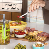 chef-n-fridge-fork-pro-squeeze-n-hold-tongs-pinces-cornichons-avec-support-bocal image 2