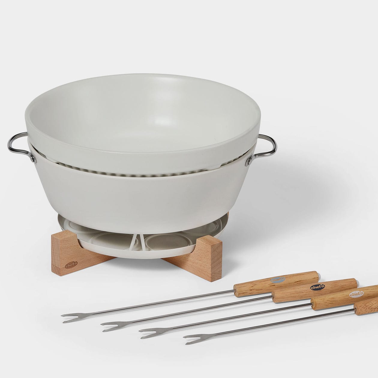 chef-n-sweet-spot-kit-fondue-au-chocolat-et-fromage-avec-chauffe-bougie-sans-fil image 1