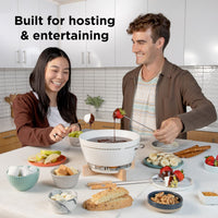 chef-n-sweet-spot-kit-fondue-au-chocolat-et-fromage-avec-chauffe-bougie-sans-fil image 5