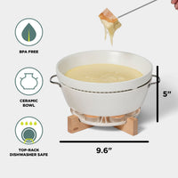 chef-n-sweet-spot-kit-fondue-au-chocolat-et-fromage-avec-chauffe-bougie-sans-fil image 2