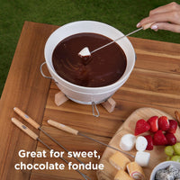 chef-n-sweet-spot-kit-fondue-au-chocolat-et-fromage-avec-chauffe-bougie-sans-fil image 6